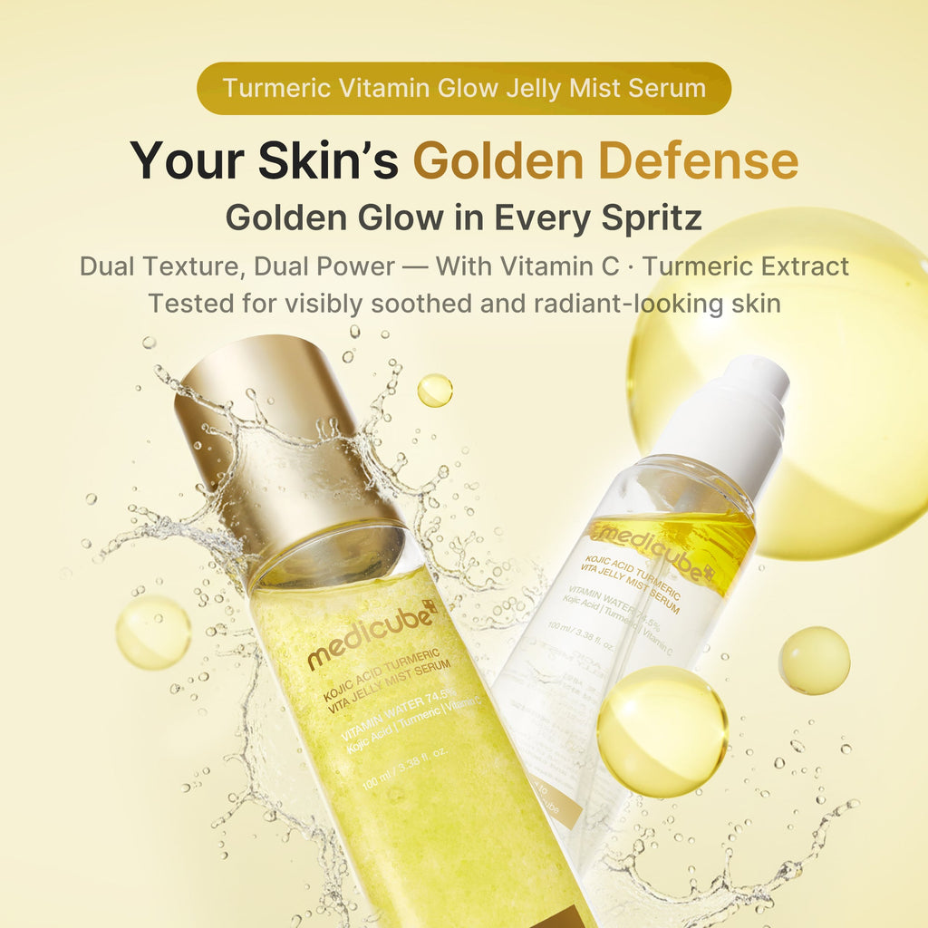 Kojic Acid Turmeric Vitamin Gold Jelly Mist Serum - Everyday Premium K Beauty