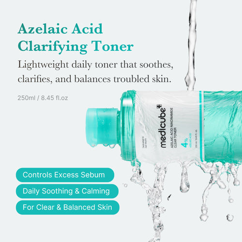 Azelaic Acid Niacinamide Clarifying Toner - Medicube Routine Pick