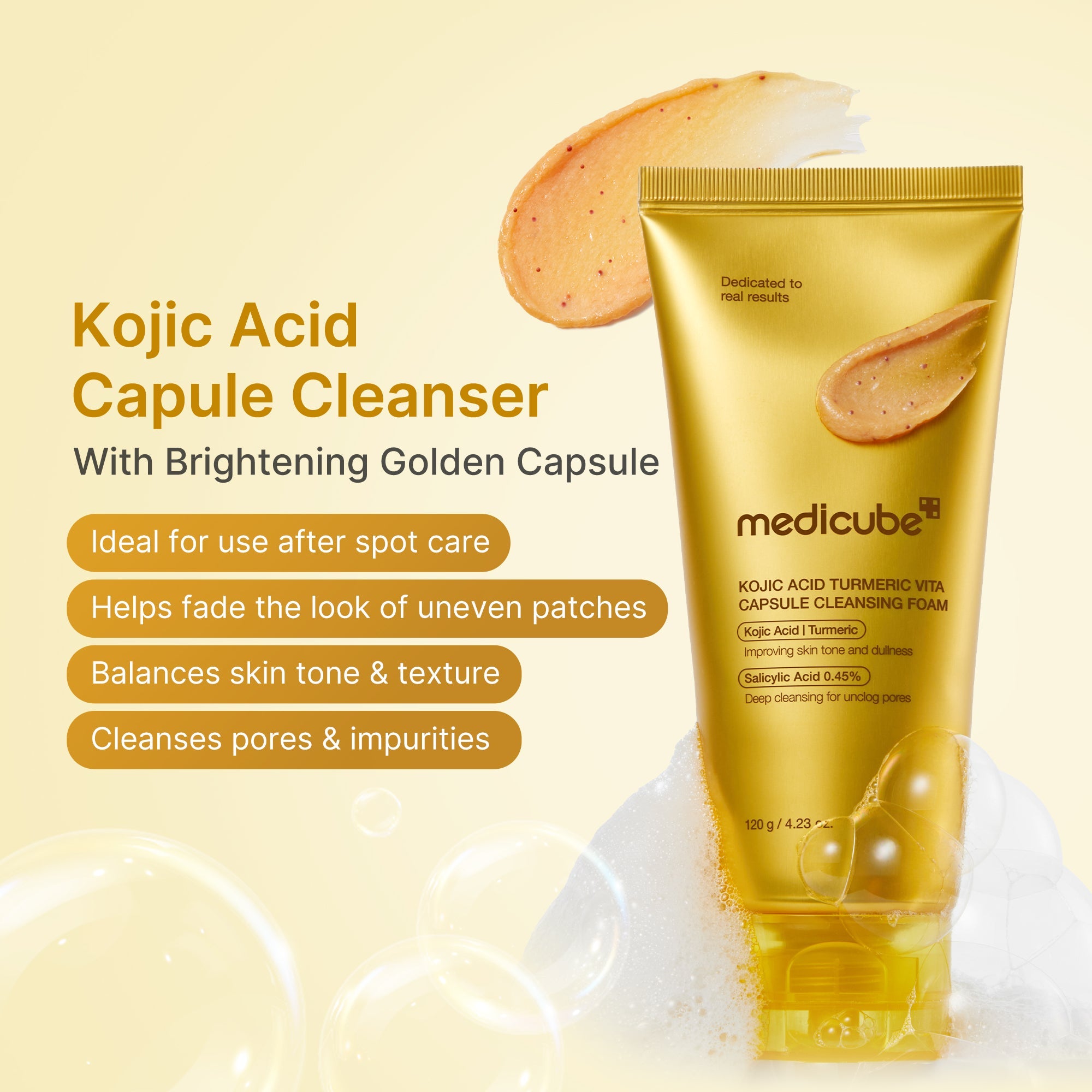 Kojic Acid Turmeric Vita Capsule Foam Cleanser - Modern Glow Essential