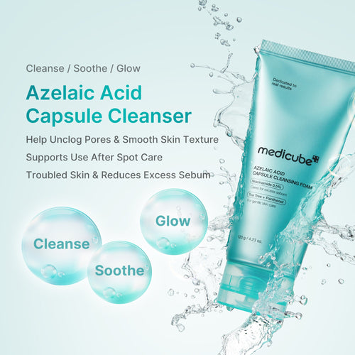 Azelaic Acid Capsule Foam Cleanser - Smooth Medicube Style
