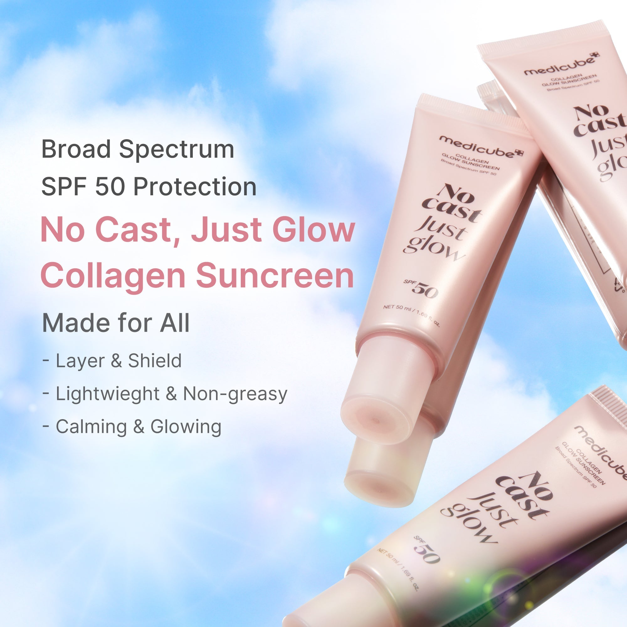 No Cast Just Glow Collagen Sunscreen - Beautiful Daily Glow