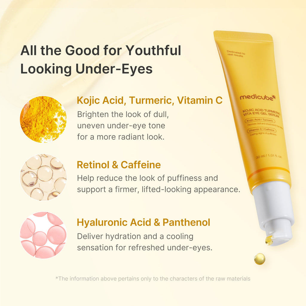 Kojic Acid Tumeric Eye Gel Serum - Polished Beauty Style