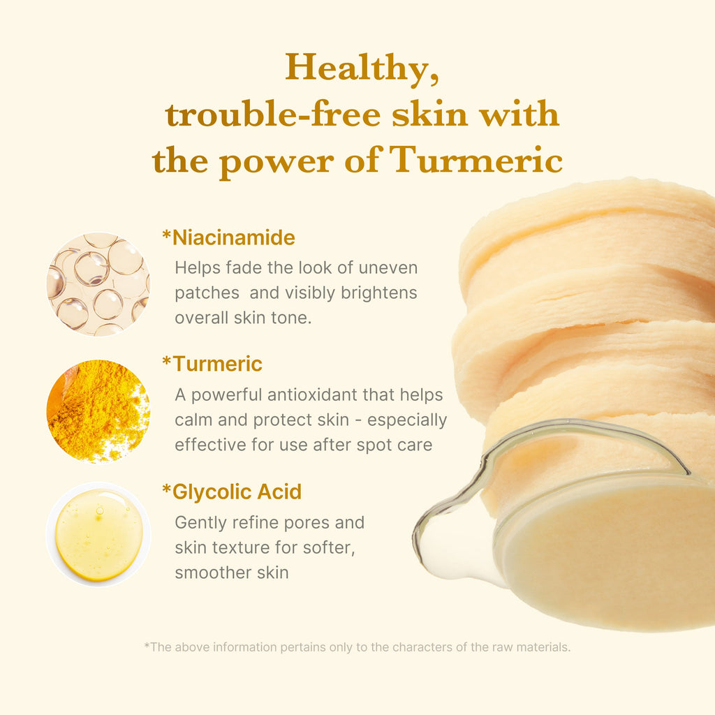 Kojic Acid Tumeric Toner Pad - Refined Skin Care Style