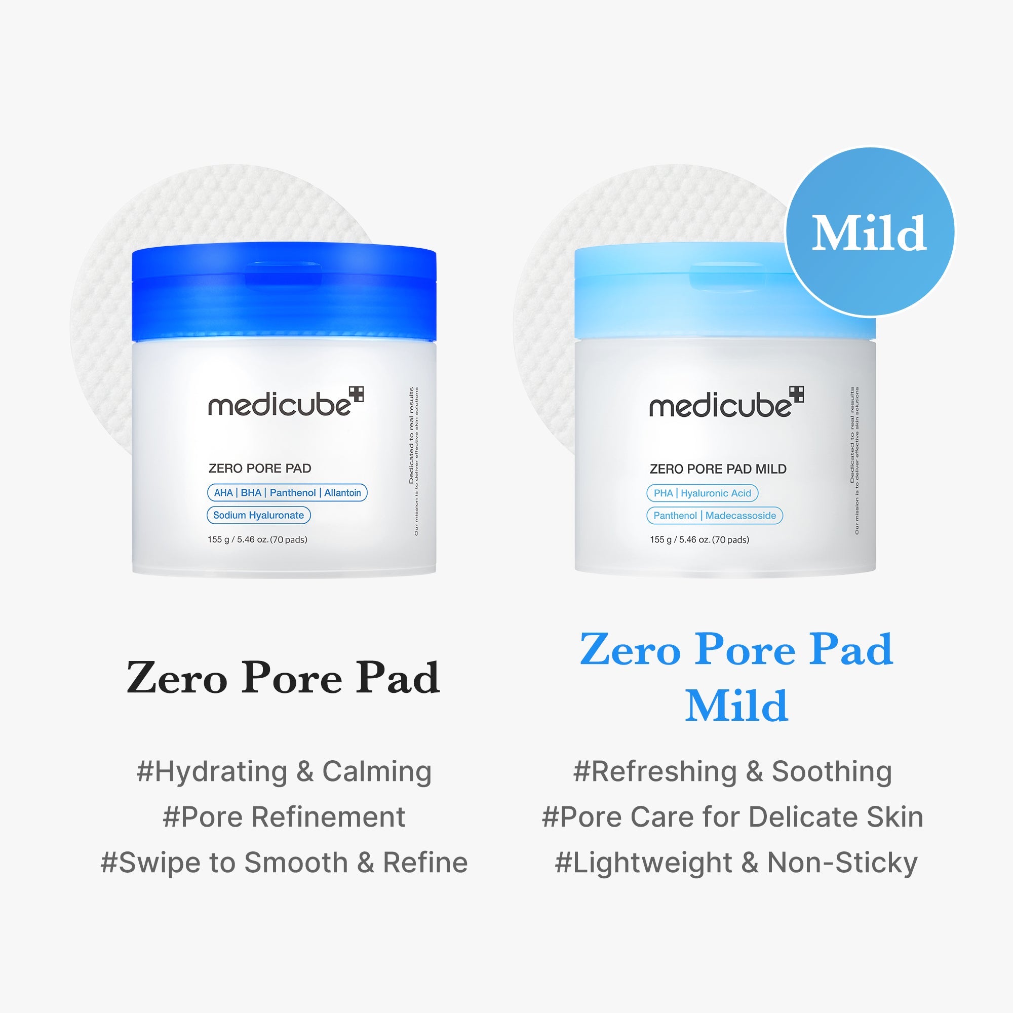 Zero Pore Madecassoside Pads (Mild) - Beautiful Fresh Skin