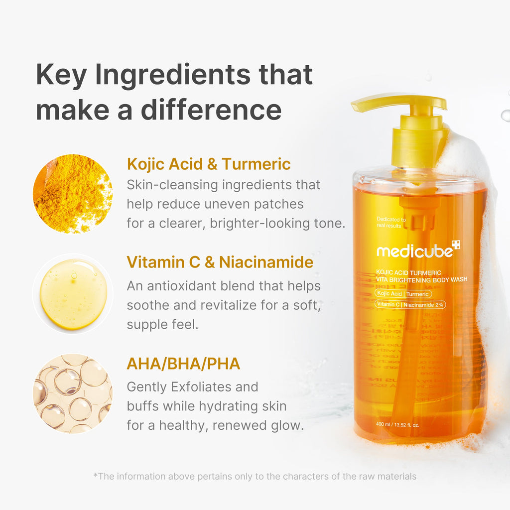 Kojic Acid Turmeric Brightening Body Wash - Fresh Skin Made Premium