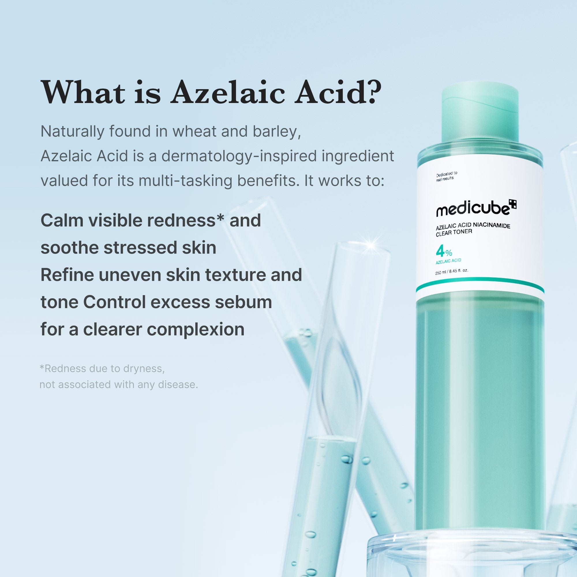 Azelaic Acid Niacinamide Clarifying Toner - Medicube Routine Pick