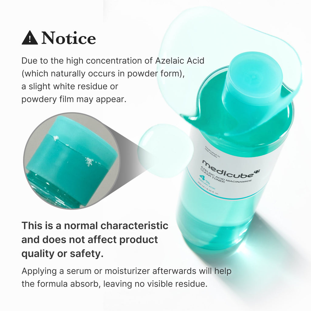 Azelaic Acid Niacinamide Clarifying Toner - Medicube Routine Pick
