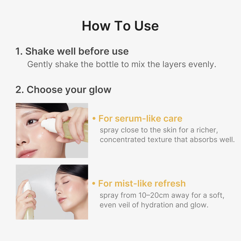 Kojic Acid Turmeric Vitamin Gold Jelly Mist Serum - Everyday Premium K Beauty