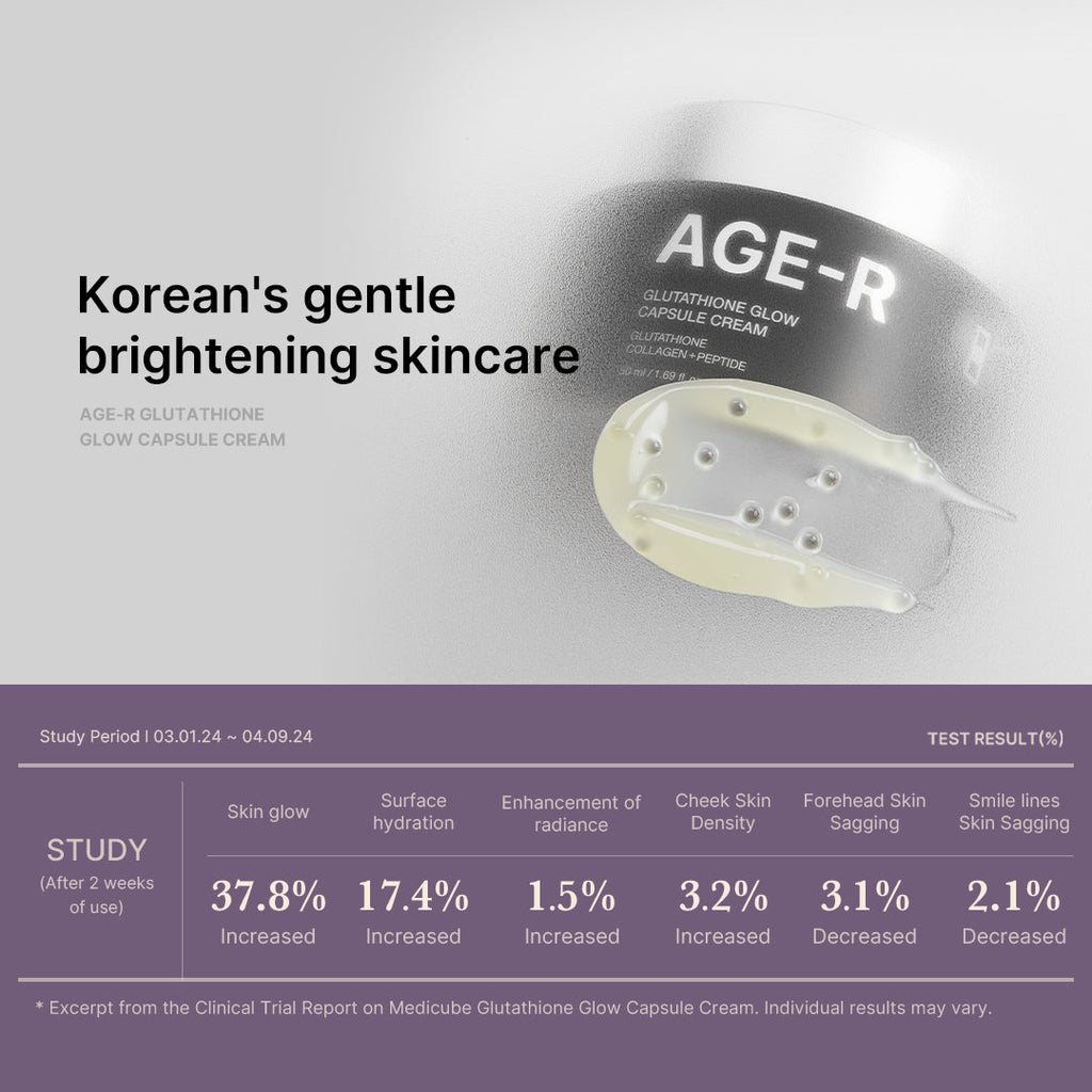 AGE-R Glutathione Glow Capsule Cream - Clean Feel Routine