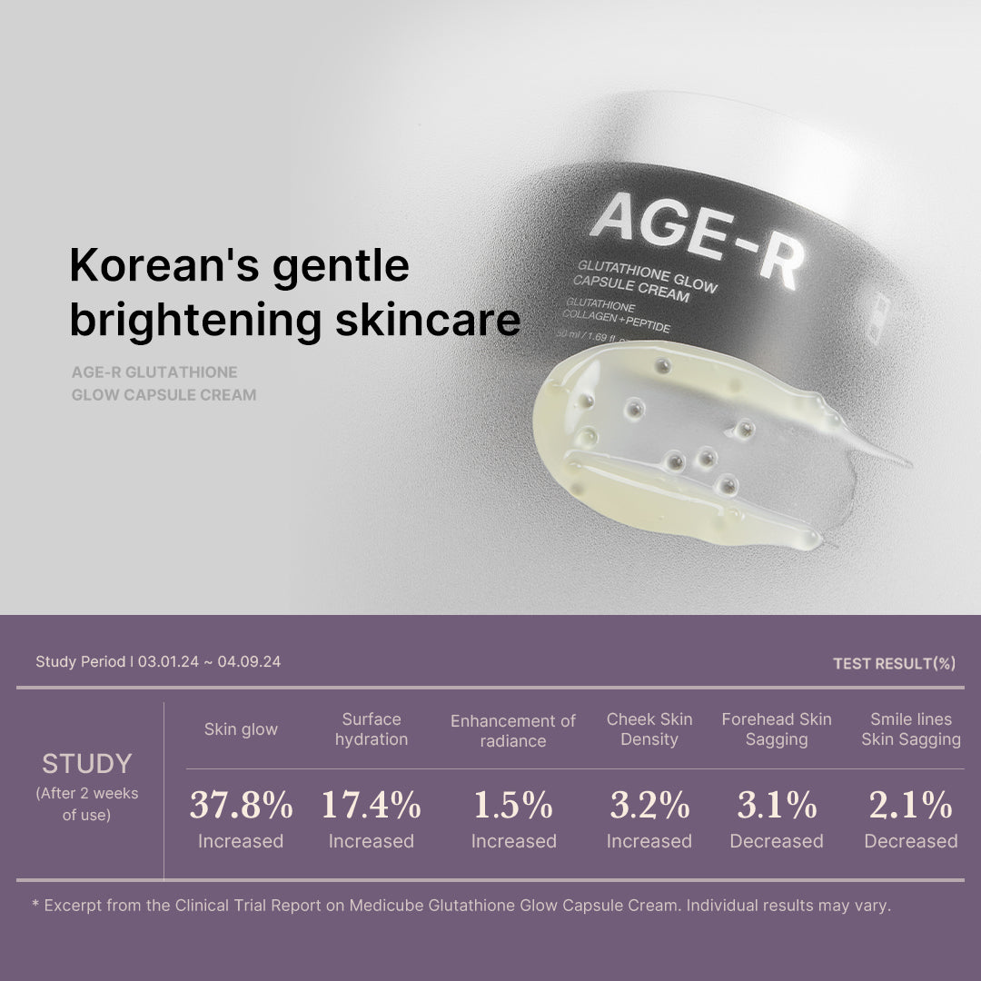AGE-R Glutathione Glow Capsule Cream - Clean Feel Routine