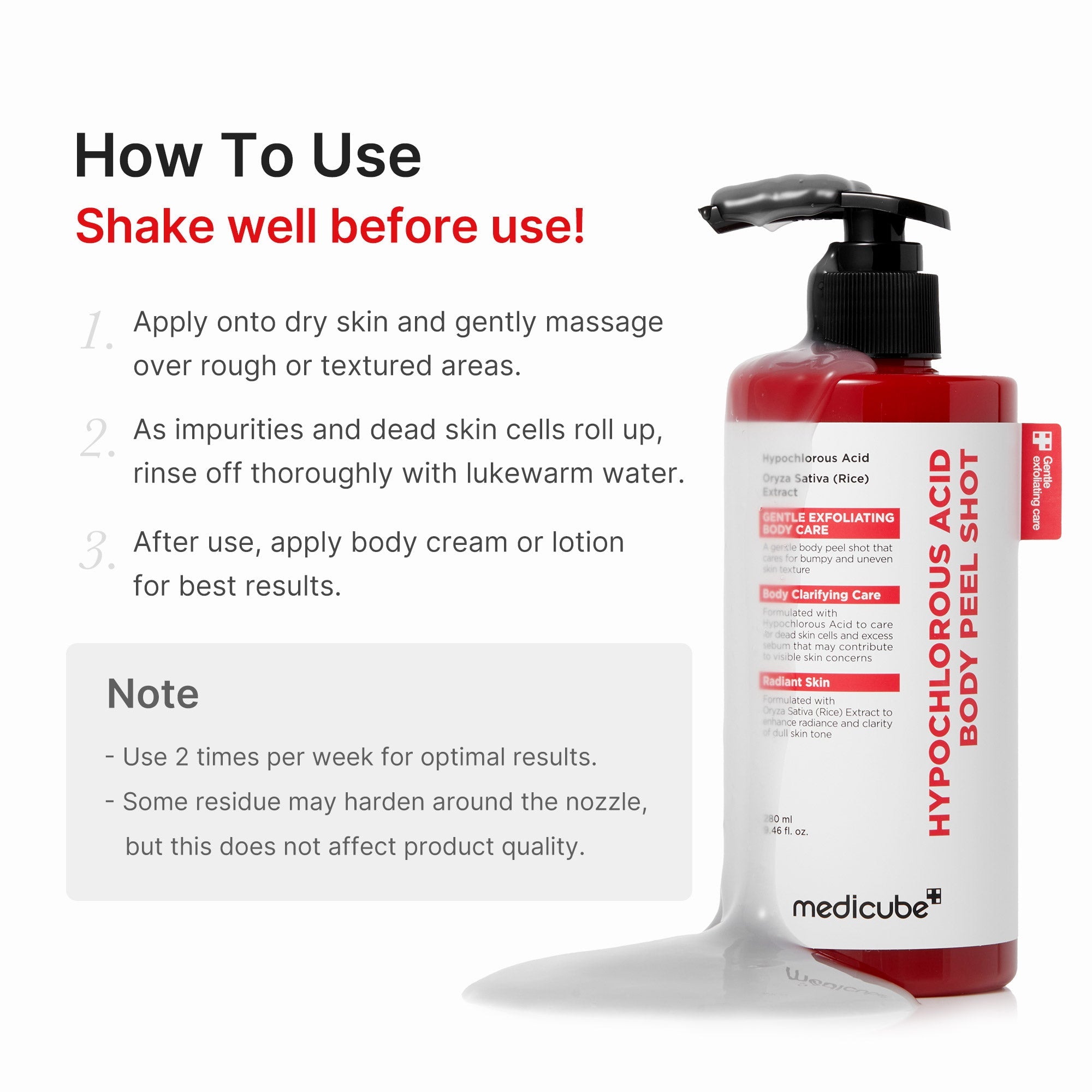 Hypochlorous Acid Rice Body Peel Shot - Refine Your Glow