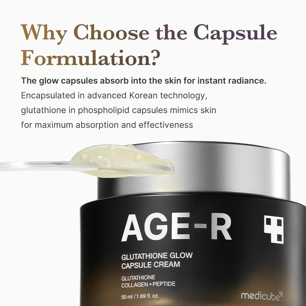AGE-R Glutathione Glow Capsule Cream - Clean Feel Routine