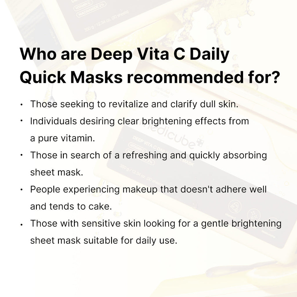 Deep Vita C Daily Quick Masks - Modernize Your Glow