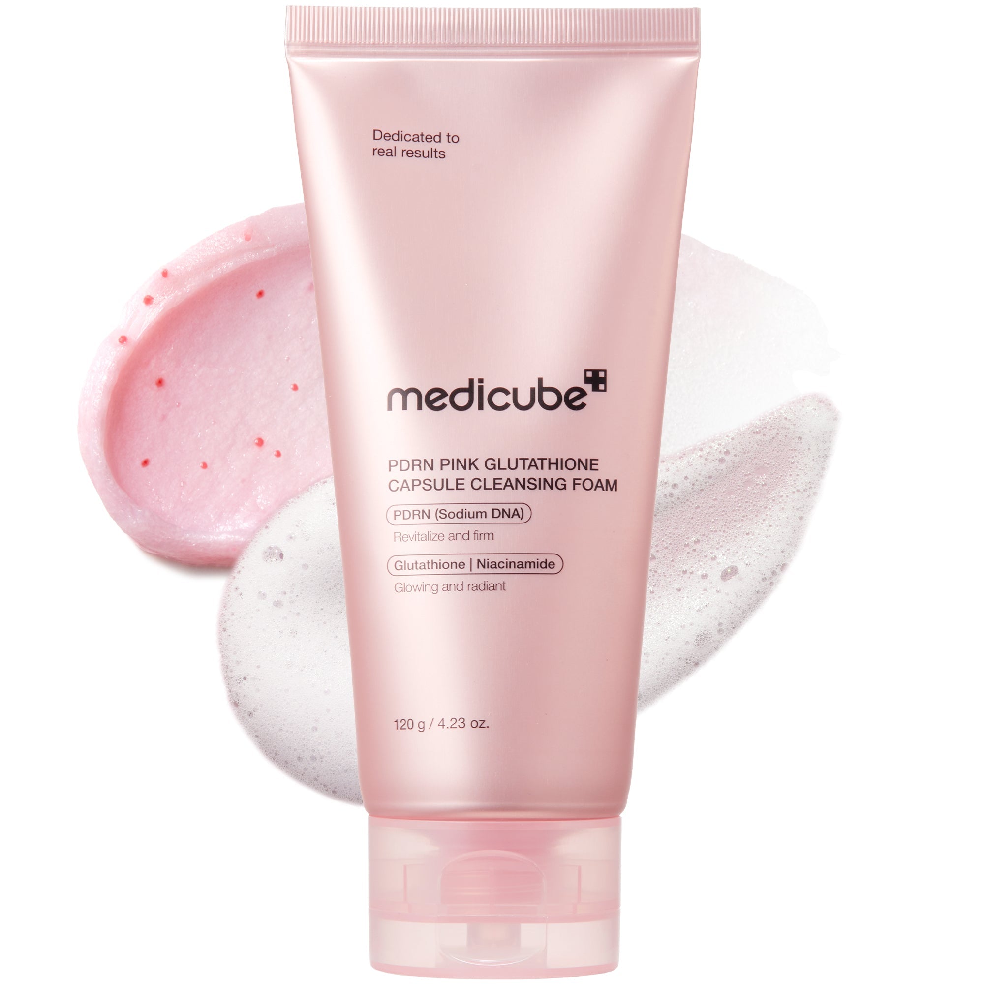 PDRN Pink Glutathione Capsule Foam Cleanser - Routine Made Medicube