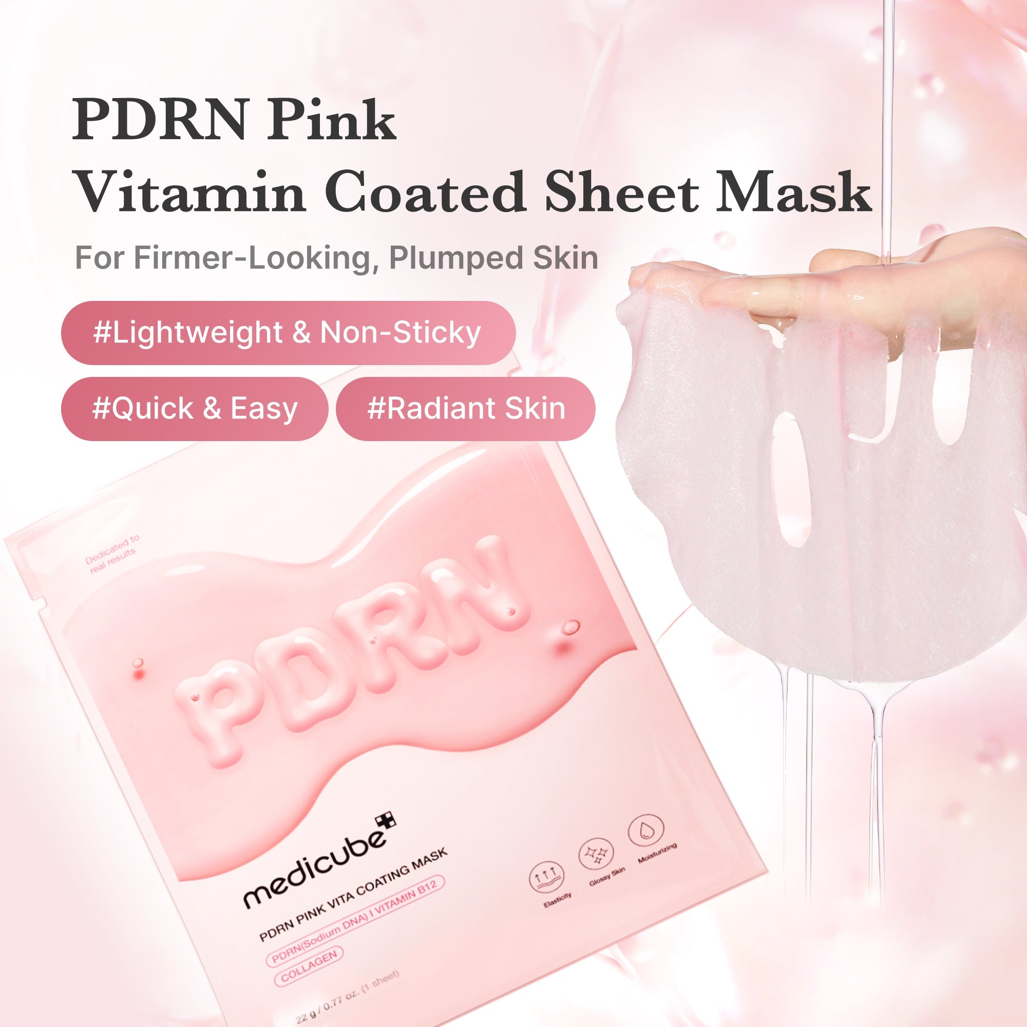 PDRN Pink Vita Coating Sheet Mask - Medicube for Premium Care