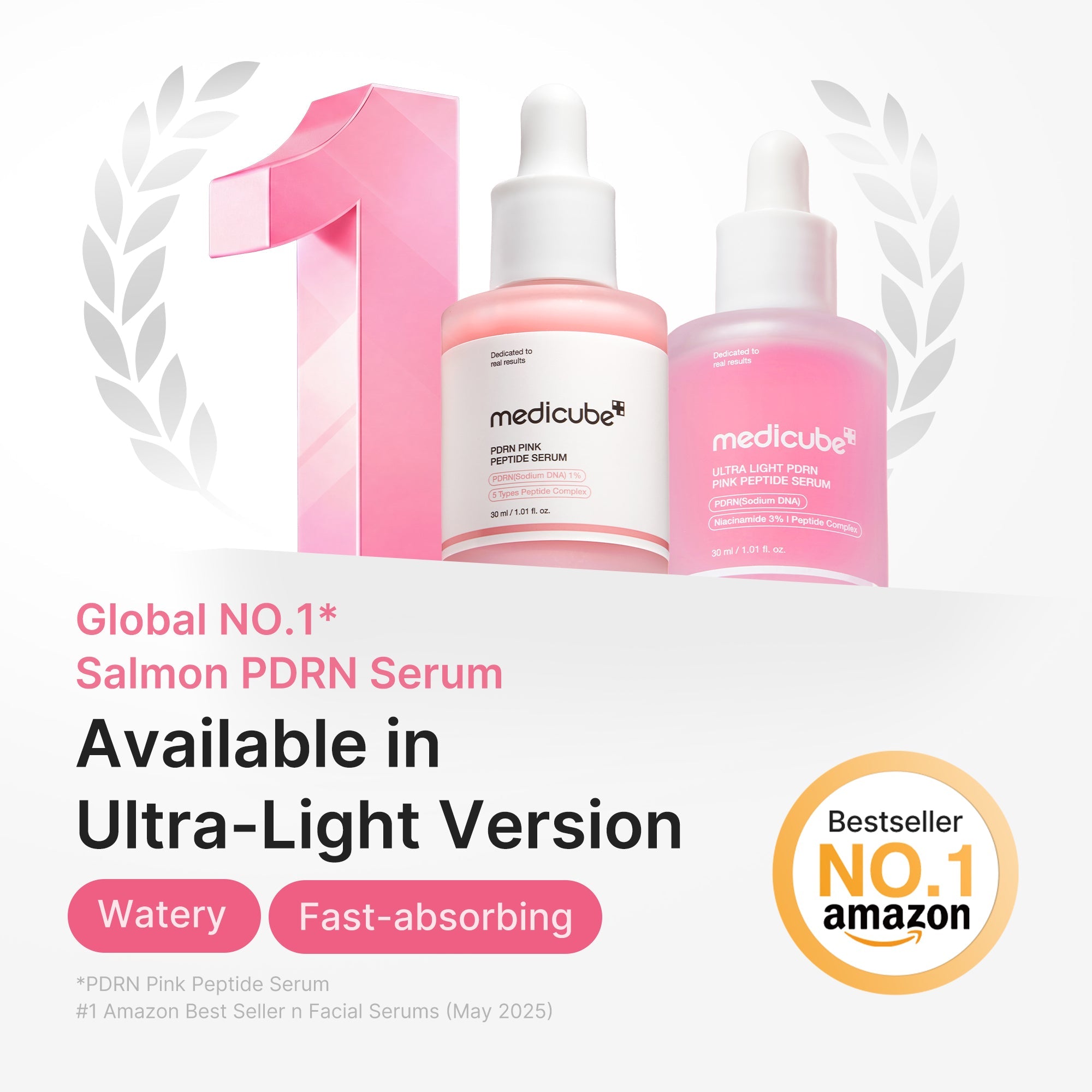 Ultra Light PDRN Pink Peptide Serum - Subtle Glow Style