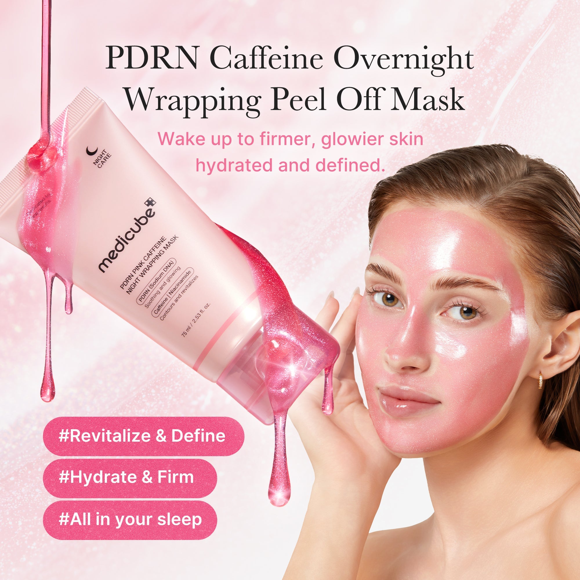 [GIFT] PDRN Pink Caffeine Overnight Wrapping Mask - Modern Face Care Style