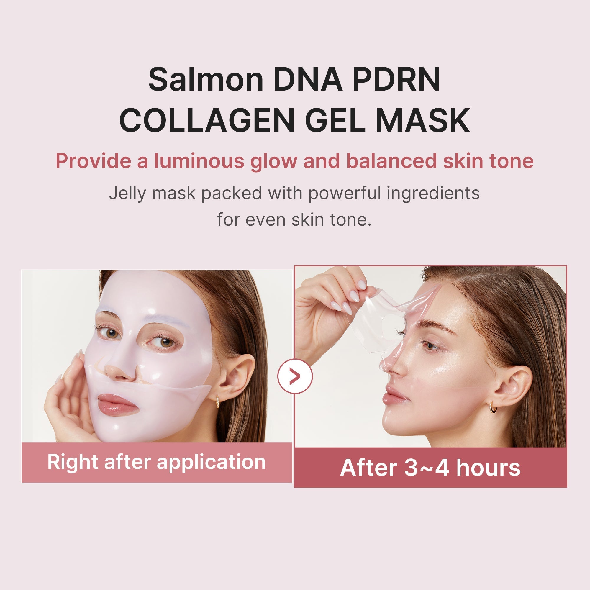 [Subscr.] Salmon PDRN Pink Collagen Jelly Gel Mask - Daily Face Care with Style