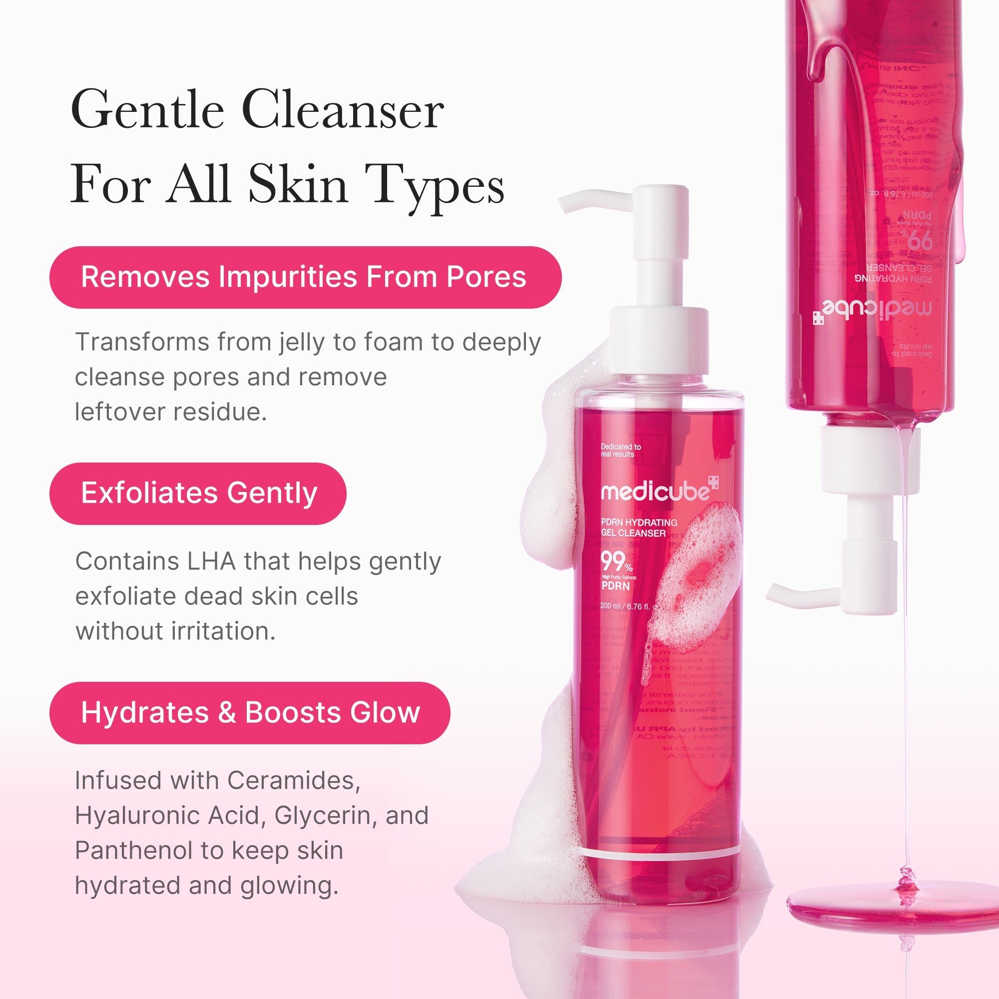 [GIFT] PDRN Pink Gel Cleanser - Fresh Skin That Moves