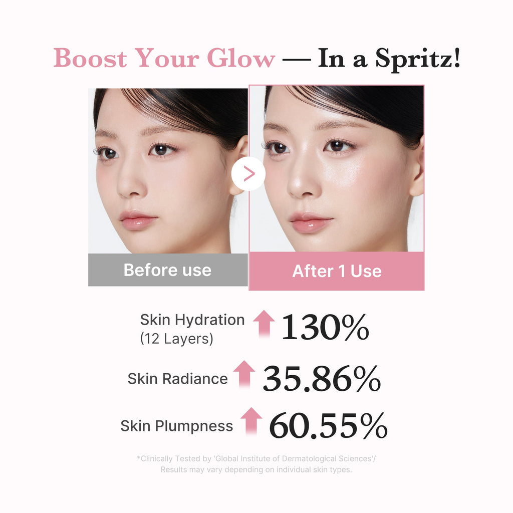 PDRN Pink Collagen Glow Jelly Mist Serum - Stylish Medicube in Hand