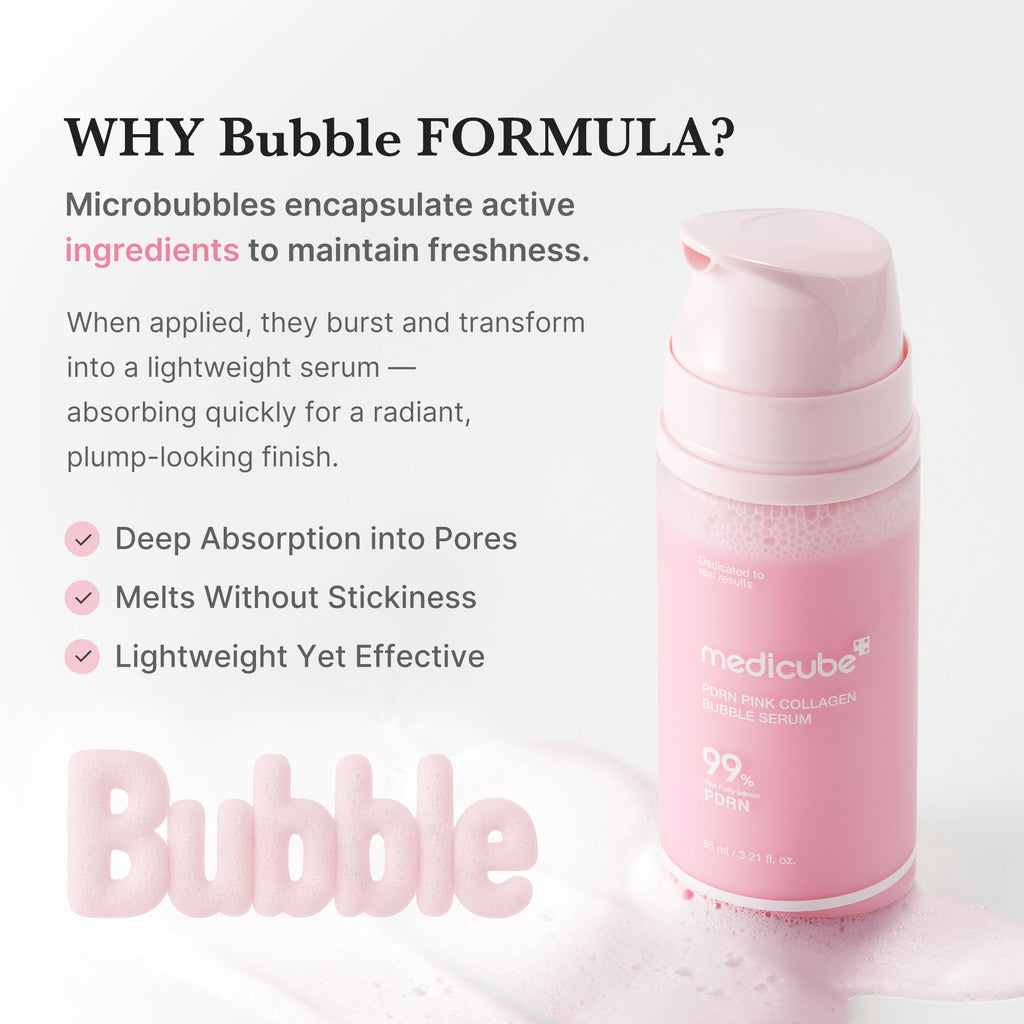 PDRN Pink Collagen Bubble Serum - Refine Your Medicube