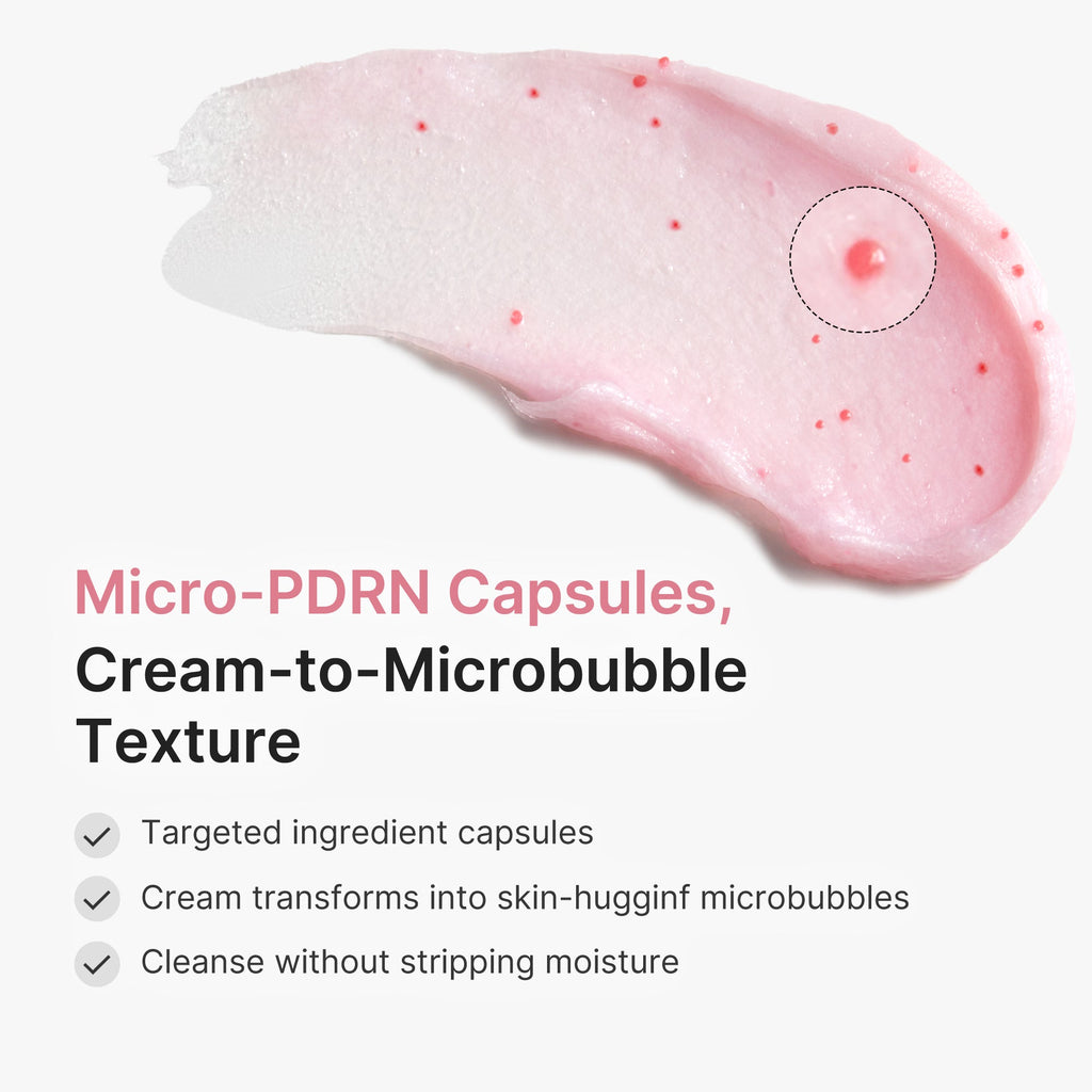 PDRN Pink Glutathione Capsule Foam Cleanser - Routine Made Medicube