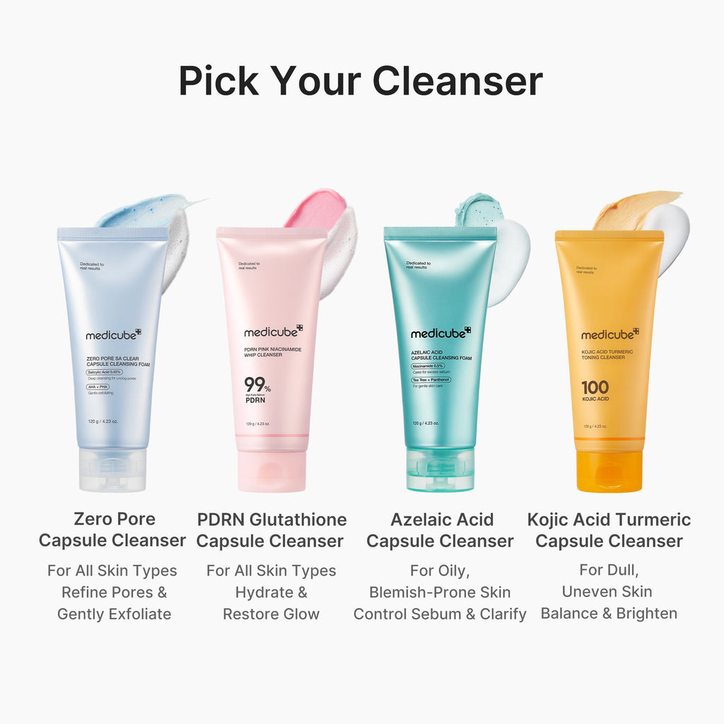 PDRN Pink Glutathione Capsule Foam Cleanser - Routine Made Medicube