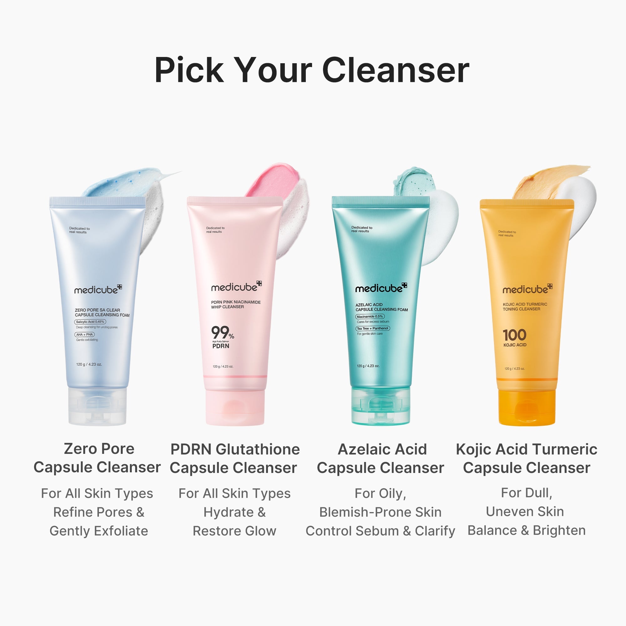 PDRN Pink Glutathione Capsule Foam Cleanser - Routine Made Medicube