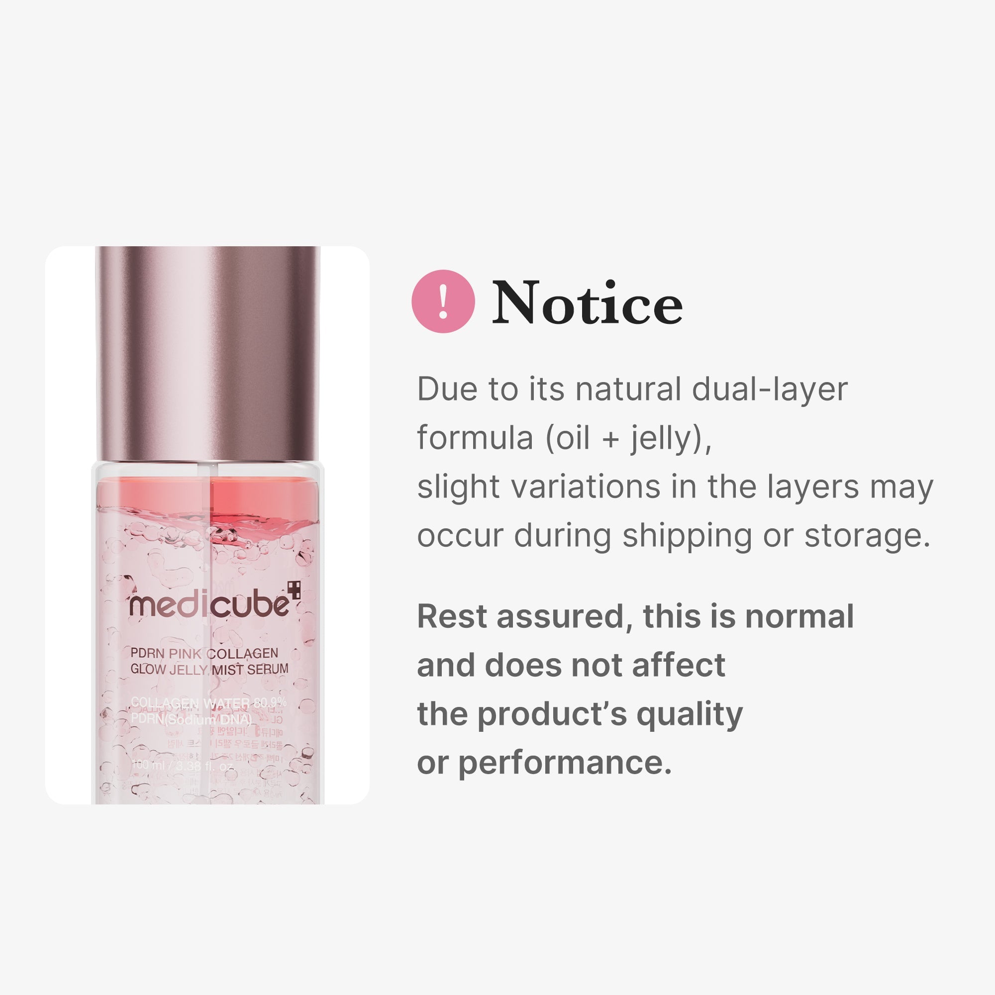 PDRN Pink Collagen Glow Jelly Mist Serum - Stylish Medicube in Hand
